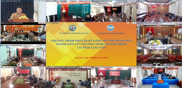 Chương trình phổ cập kỹ năng số cộng đồng đến thành viên Tổ Công nghệ số cộng đồng tại tỉnh Lạng Sơn
