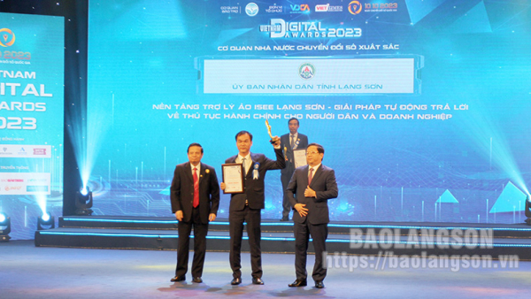 Giải pháp của tỉnh Lạng Sơn được vinh danh tại lễ trao giải Chuyển đổi số Việt Nam 2023